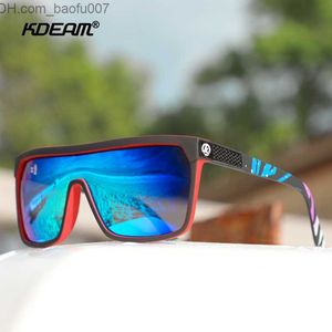 Sunglasses KDEAM Onepiece Shape Men Sunglasses Polarized Elastic Paint Surface Sun Glasses Women Suitable Longlasting Goggles Cat3 Z230705