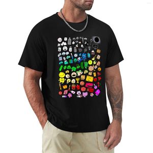 رجال Polos Classic BFDI Inanimative Insanity جميع الشخصيات (شفافة) تي شيرت قميص طباعة الحيوانات للأولاد Tees Designer T Men