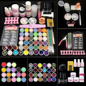 Nail Manicure Set 70PCS Professional Acrylic Powder Glitter Kit Crystal Polymer nail supplies UV gel polish 230704