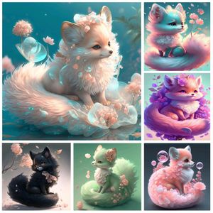 Stitch 5d Diamond Painting Diamond Flowers Animals Fox Full Square Round Rhinestone Ramoidery Crossam Cross Home Decor