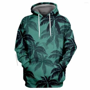 Herren Hoodies Sky Blue Palm Leaf 3D All Over Bedruckte Ganzkörper-Herrenjacke Harajuku Mit Kapuze Unisex Casual Street Sweatshirt Hombre