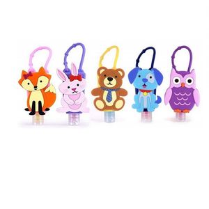 30ml Cute Creative Cartoon Animal Bath Body Works Silicone Portatile sapone per le mani Porta disinfettante per le mani con bottiglia vuota spedire immediatamente Omjlf