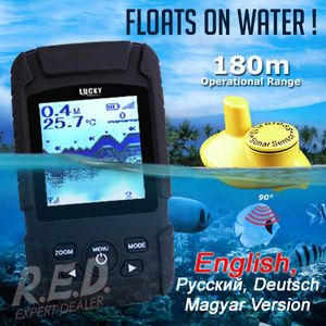 Fish Finder FF-718LI-W Lucky Rechargable Wireless Fish Finder Водонепроницаемый рыболовный монитор рыбы Сенсор Датчик Тревога рыбы HKD230703