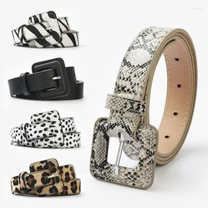 Belts 2023 Leopard Print Serpentine Women's Thin Belt Jeans Dress Decoration Fashion PU Leather For Women Luxury Designer