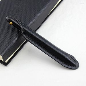 Luksusowy długopis biurowy Wood Metal Ballpoint Prezent Piśmienne Skórzana torba Wspieranie długopisów Do wkładów szkolnych 0.7mm