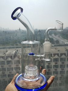 Beaker Bong Matrix Perc Hoockahs 연기 물 파이프 헤드 가브 장비 흡연 액세서리 chicha Recycler water bong with 14mm banger