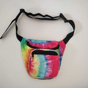 Saszetka na pas Spersonalizowane elementy Tie-dye Cyfrowy nadruk kolorowy Saszetka na pas Satchel 0709-111