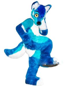 2023 new Long Fur Husky Dog Fox Mascot Costume Fursuit Halloween Furry Suit Party Cartoon Outfits Dress Up