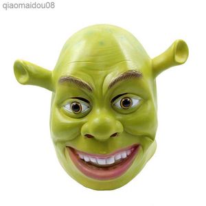 Green Shrek Latex Masks Movie Cosplay Adult Animal Party Mask Realistic Masquerade Prop Fancy Dress Party Halloween Mask L230704