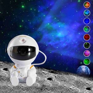 Lights 2023 NEW Astronaut Galaxy Starry Projector LED Night Light Star Sky Nightlights For Bedroom Home Decorative Kids Birthday Gift HKD230704