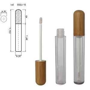 5ml bambu läppglansrör sminkflaska kosmetisk eyeliner ögonfransrör påfyllningsbar behållare Snabb frakt F3268 Kobte