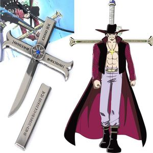 Naszyjnik jednoczęściowy Dracule Mihawk krzyż naszyjnik przyjaźń mężczyźni kobiety prezent biżuteria anime breloczki akcesoria L230704