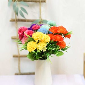 Dried Flowers Heads DIY Handdade Carnation Artistic Bundle High Quality Silk Fake Bouquet Teacher's Day Mother's Gift