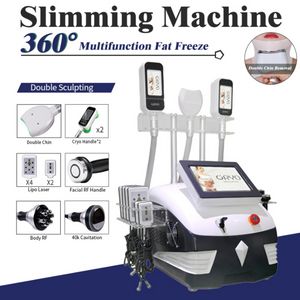 2023 Portable 360 Cryolipolysis Fat Reduction Macchina dimagrante Doppio mento Rimozione Rf Ultrasuoni Cavitazione Perdita di peso Dispositivo Lipolaser166