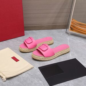 Nit Mules vävda Tofflor Slides Sandaler platta klackar dam lyxdesigners Espadrilles sula Mode Fritidsskor fabriksskor Storlek 35-41 med låda