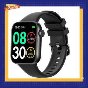 YEZHOU3 L31 svart Smart Watch 1,85-tums stor skärm med sporthälsomonitor Encoder Bluetooth Calling Offline Betalning Elektroniskt kortpaket Dafit