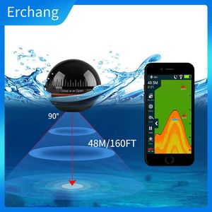 魚探 Erchang XA02 ポータブルソナー魚群探知機 Bluetooth ワイヤレス深度海湖魚探エコーサウンダー Sener 魚群探知機 IOS Android HKD230703