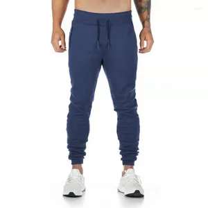 Calças masculinas de algodão corrida jogging masculinas hip hop joggers streetwear calças casuais calças de treinamento marinho calças de moletom fitness