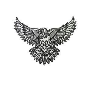 Perfect Eagle Ricamo Patch Tattoo Ink Art Design Jacket Patch Biker 28cm 21cm Iron Patch 2405