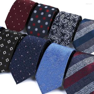 Yay bağları erkekler mavi nokta boyun şerit çiçek çiçek 7cm jakard kravat aksesuarları günlük giyim cravat düğün hediyesi insan için