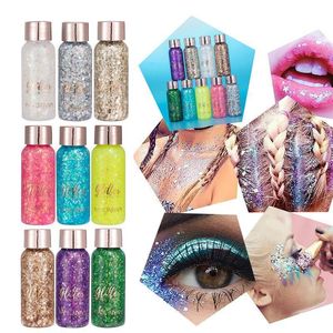 Body Glitter Gel Eye Nail Hair Face Stickers Långvariga holografiska för kvinnor Makeup Decoration Party 230801