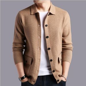 Män s tröjor märke kläd mode manlig högkvalitativ fritids cardigan stickning tröja män s smala passformade tröjor klädstorlek s 3xl 230703