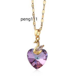 for Trend Jewelry Valentine's Day Gift Stainless Steel Chain Heart Sea Swan Pendant Necklaces