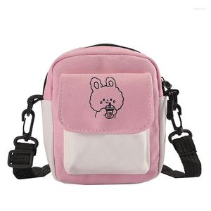 Evening Bags Canvas Shoulder Women's Bag Small Korean Fashion Messenger Crossbody For Girl Students Cotton Cloth Female Handbags Bolsas