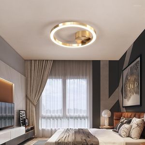 Ceiling Lights Light Luxury Creative LED Lamp Personality Round Living Room Study Bedroom Warm