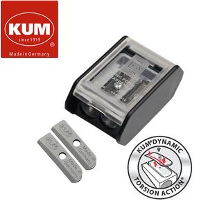 قلم رصاص Sharpeners Germany Kum AS3 Automatic Long Point Pencil Sharpeners Double Hole Sharpeners Sharping مع شفرتين احتياطيتين لأقلام الرصاص 8 سم 230704