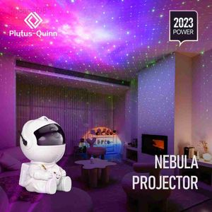 Remote Control Astronaut Galaxy Projector LED Lights Nebula Projection Night Lamp For Kids Gift Bedroom Party Decor Light HKD230704