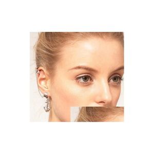 Ear Cuff Retro Trend Örhängen Vild Personlighet Utan hål i öronen Båtankare Inget Clip Hängande Drop Delivery Smycken Dhvdq