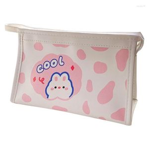 Estojo para lápis de leite fofo coreano INS estojo de grande capacidade Kawaii multifuncional multicamada bolsa escolar artigos de papelaria