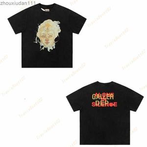 Camiseta masculina Camisas masculinas de grife Galleryes Fleece Reflective Print Quality Oversize High Street Retro Cotton Dept Anti-pilling Sports Tshirts A05n7v7