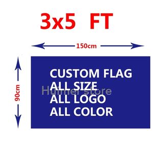 Banner Flags Custom double side flag 150X90cm 3x5FT 130g 100D Polyester all color flag 230704