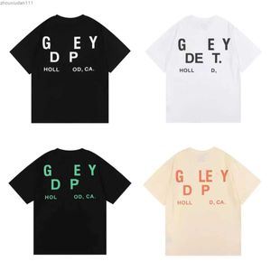 Camisetas Masculinas Designer Galleryes Depts Camisa Alfabeto Estampado Tendência Moda Básica Casual Moda Solta Camiseta Curta Meia Manga Tees L1il#