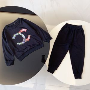 CHAN conjunto de duas peças com capuz designer de bebê suéter de manga comprida para crianças moletons com capuz roupas de marca de luxo para crianças meninas meninos roupas com letras