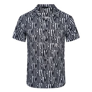 23 camisas de grife de luxo masculinas moda geométrica xadrez camisa de boliche Havaí camisas casuais masculinas slim fit manga curta variedade 688