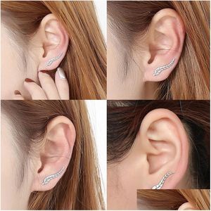 Ear Cuff Moda Brincos Jóias Feminino Sier Glod Leaf Liga Feminina Para Senhoras Drop Delivery Dh3Ge