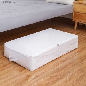 Rectangle Storage Bag Under Bed Closet Clothes Shoes Duvet Organizer Box Home Container Pvc Waterproof Dust Cover for Cloths L230705