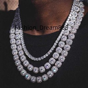 Hip Hop Custom Ster Sier Moissanite Mens Diamond Out Out Tinn Chain Naszyjnik Modna biżuteria