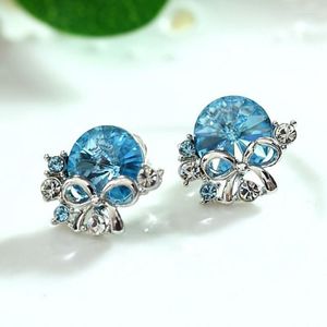 Stud Earrings ER-00054 2023 In Luxury Jewelry Silver Plated Bowknot For Women 1 Dollar Items Thanksgiving Gift