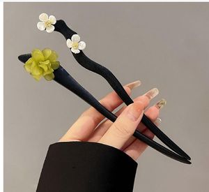 Retro chinesischer hölzerner Haarstab im antiken Stil mit Quasten-Anhänger, handgefertigte Holzblumen-Quasten-Haarstäbe, Haarschmuck mit Quaste für Frauen, Mädchen, langes Haar