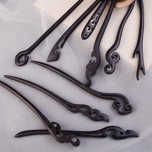 Legno Cinese Giapponese Matita Bastoncini di Capelli Bacchette Clip di Capelli per Panini Perni di Capelli Bacchette di Capelli di Ebano per le Donne Ragazze Accessorio per Capelli