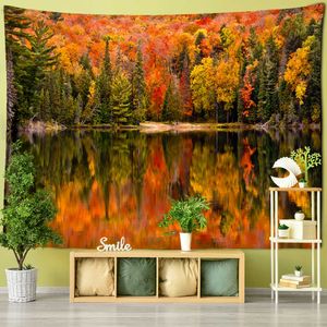 Tapeçarias cúpula câmeras mangue paisagem tapeçaria natureza bela floresta parede pendurado arte boho casa sala de estar decoração fundo