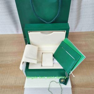 بيع أعلى جودة الساعات صناديق المراقبة Green Poins Poters Card Leather Leather President 124300 126610 126710 1165219T