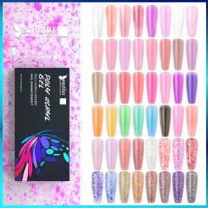 Nagellack Beautilux polyakryl gel kit snabbförlängning nagelförbättring byggnadsgel polering Fransk baby nagelkonst set 230704