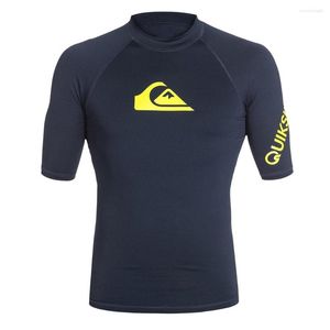 Women's Swimwear Mens Swimsuit Short Sleeve Swimming T-shirt Beach UV Protection Shirt Rash Guard Surfing Diving Surf Rashguard