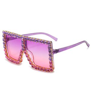 2023 New Large Frame Personalized Diamond Glasses Big Box Cool designer mens vintage Sunglasses brands for women men Woman