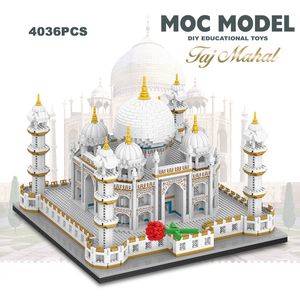 Model odlewu Micro City Street View Taj Mahal światowej sławy architektura wieża eiffla klocki kreatywne zestawy dla dzieci zabawki dla dzieci 230705